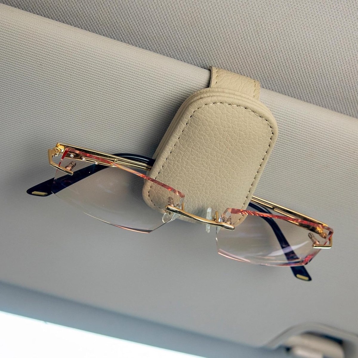 autovizier zonnebrilhouder (1 beige)