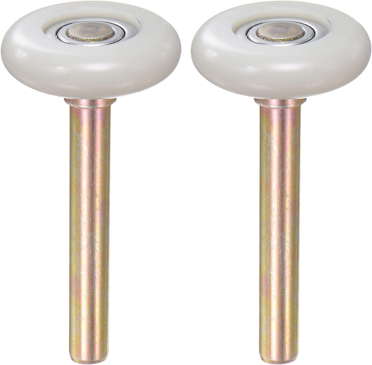 2 rollen voor garagedeuren van nylon, 1,8 inch voor 2-inch rail, stang 8,3 cm, stille wielen voor garagedeuren, precisielagers 6200zz met 11 ballen, wit