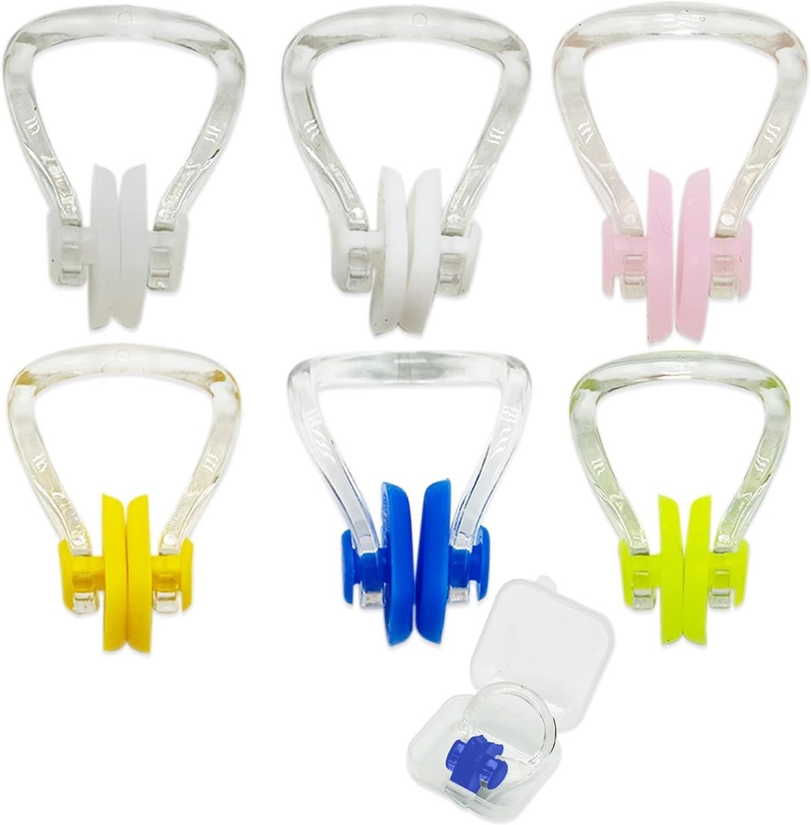6 stuks neusklem zwemmen, neusklem zwembad surfneusstoppen clip Noseclip met doos, voor surfen, baden, watersport