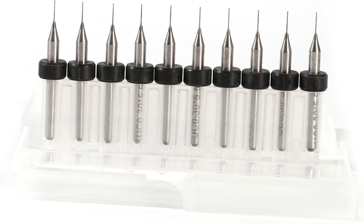 PCB-borenset, Micro-borenset, 10-delige Printplaatboren, 0,1 Mm Tot 1,4 Mm Boren Hardmetalen Boor, Boren (0,3 mm)
