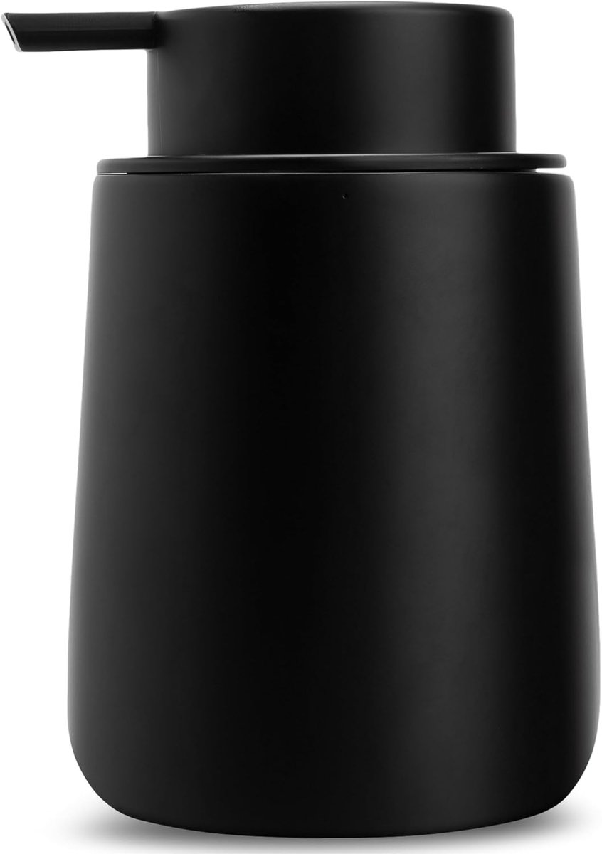 Design Matzwarte handzeeppomp, 266 ml (9 oz) roestvrije vloeibare afwasmiddeldispenserfles voor verschillende plaatsen zoals keuken, aanrecht en badkamer