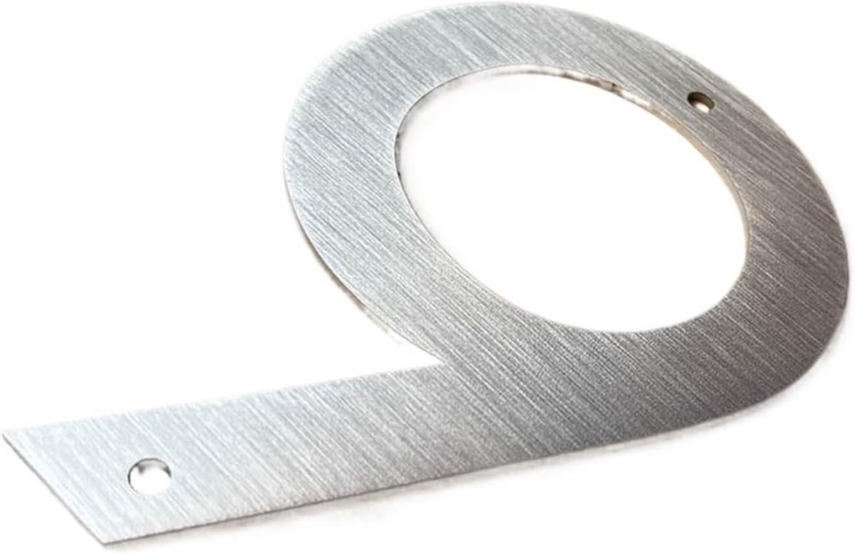 5 In. Rvs Huisnummer 0 Tot 9 Outdoor Drijvende Metalen Deurplaten Adres Borden 127 Mm Big Size Buitendeur Nummers(Number 9)