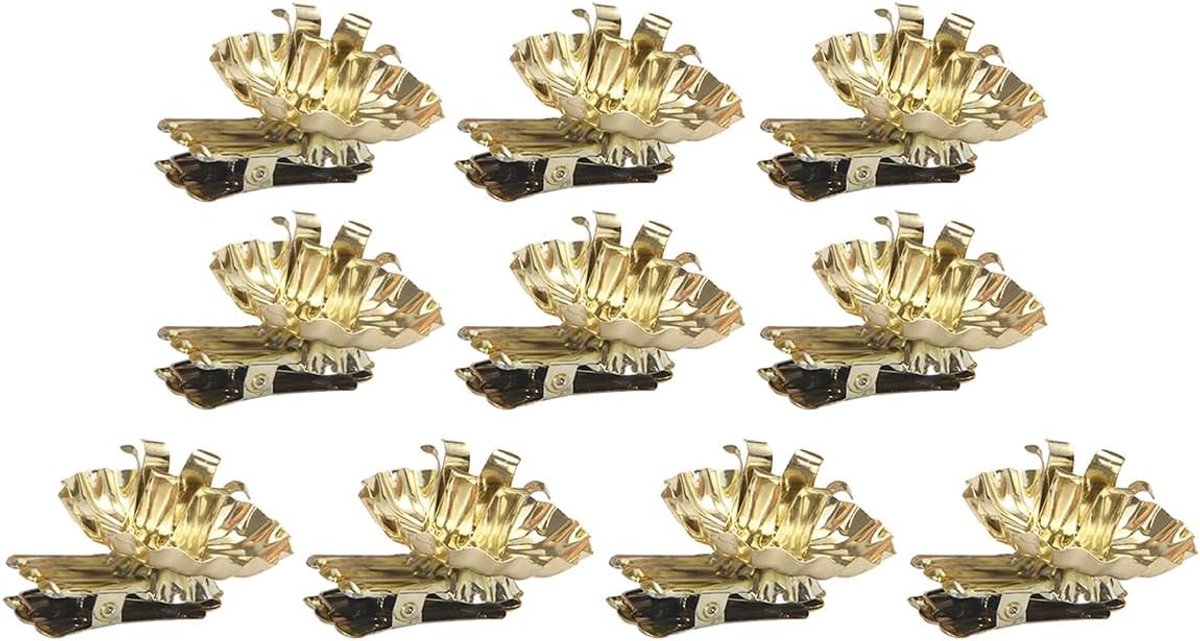 10 stuks kaarshouder clips kerstboom kaars clips bloemvormige kaars clips kerst taper kaars clips metalen kaars houder clips