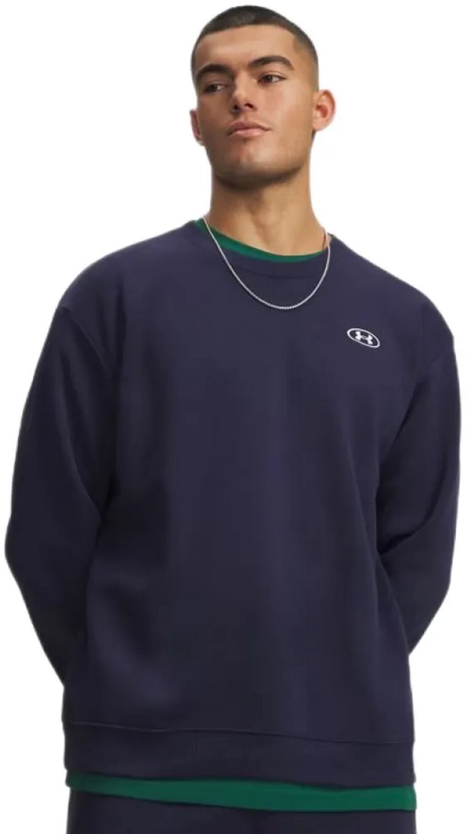 Under Armour Rival Fleece Crew Sweatshirt Blauw M Man
