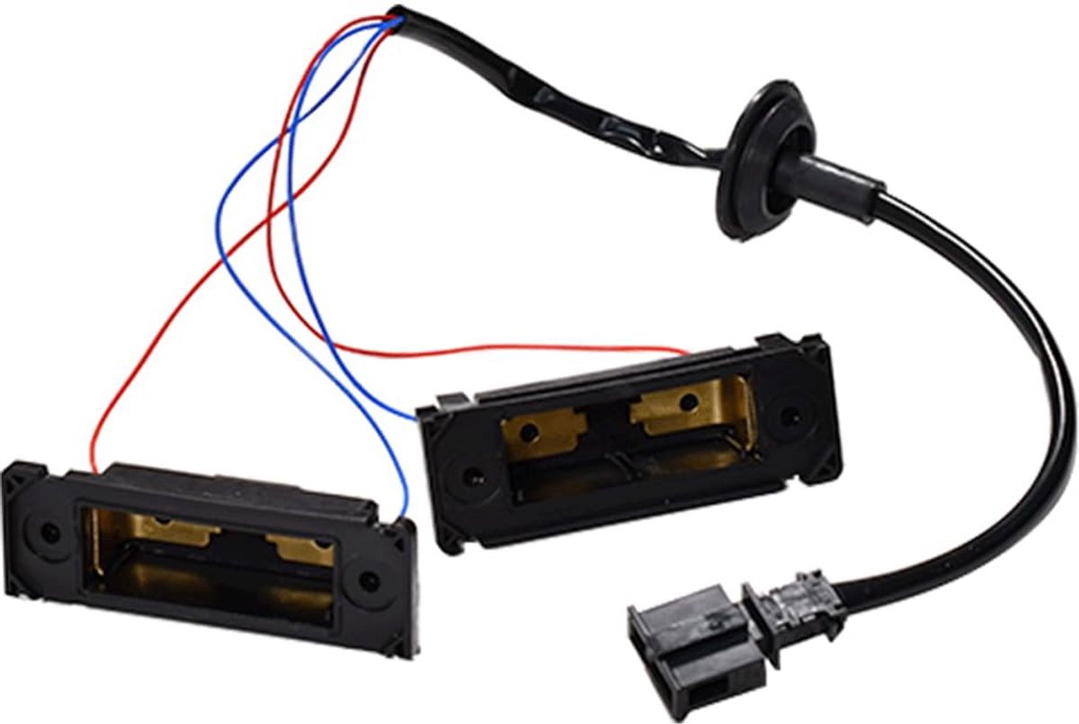 SnelShoppen - License Plate Light Repair Kit Achterklep 7H0827740 Geschikt voor VW T5 T6 Caddy Transporter - Zwart Plastic voor 2 Lampen