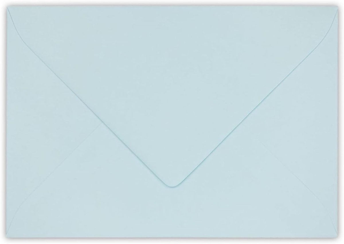 SnelShoppen - Envelopes DIN C6 (162 x 114 mm), Lichtblauw, 25 Stuks, Zelfklevende Enveloppen voor Uitnodigingen, Kaarten, Zakelijke Post en Bruiloften