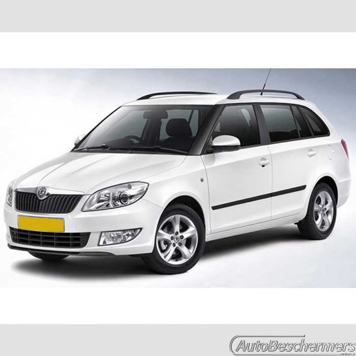 Stootlijsten set zwart voor Skoda Fabia Combi 12.2007-12.2014. De stootstrips zijn zelfklevend. Set a 4 stuks (#0003)