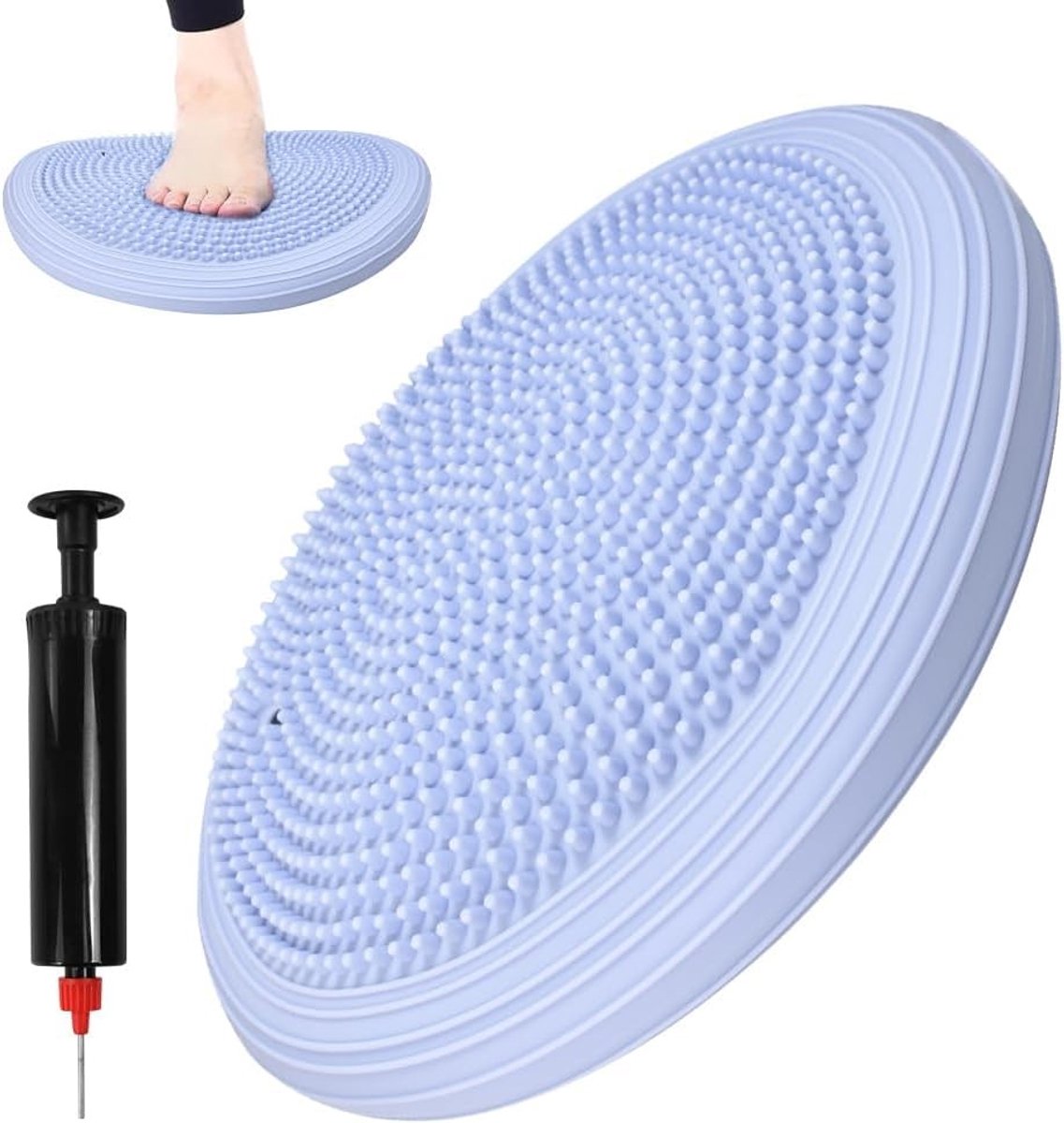 Balanskussen met pomp, diameter 34 cm - Orthopedisch kussen voor balans, yoga en kantoorgebruik