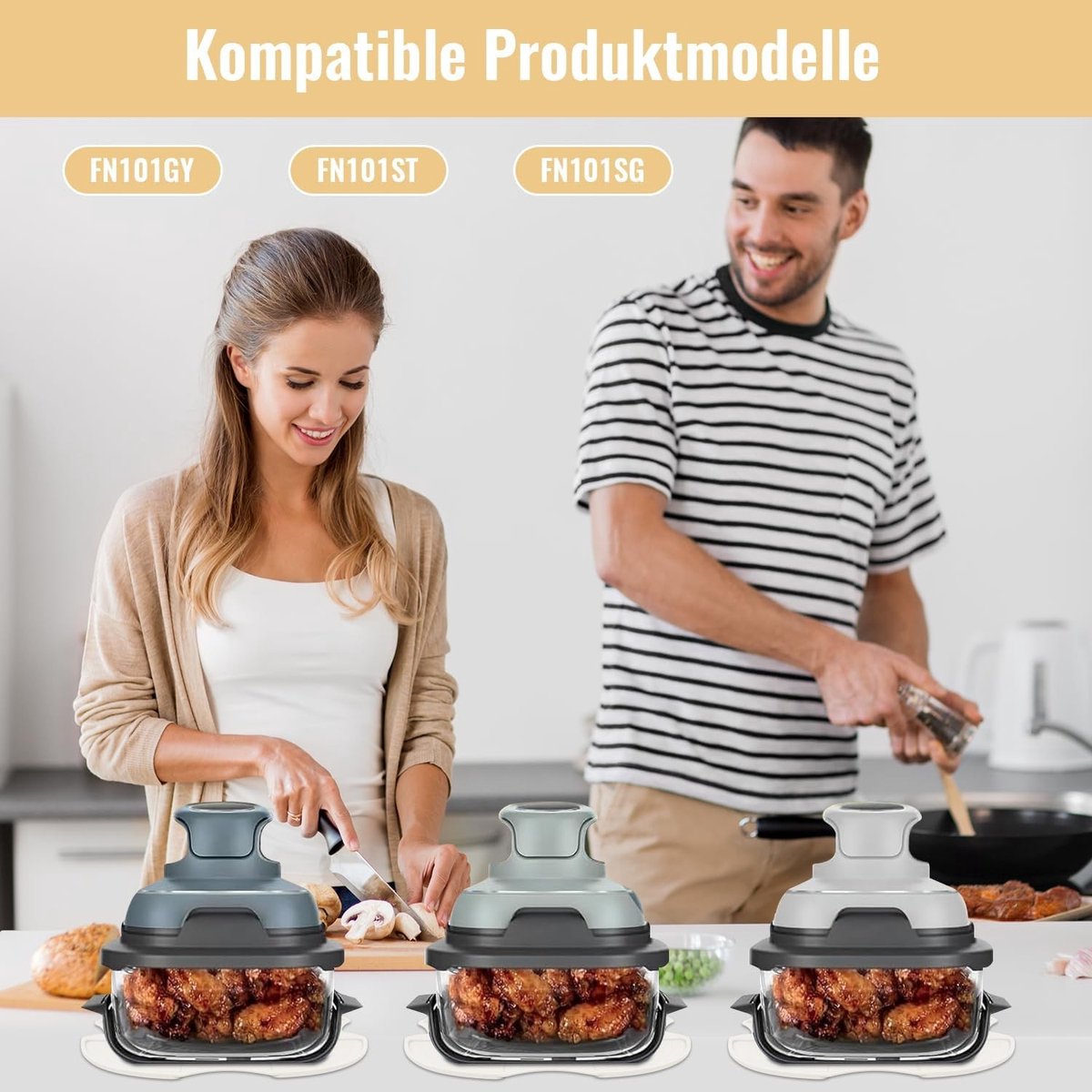 Siliconen Onderzetter voor Airfryer - Hittebestendig, Antislip en Werkblad Bescherming - 26.5 cm, Beige