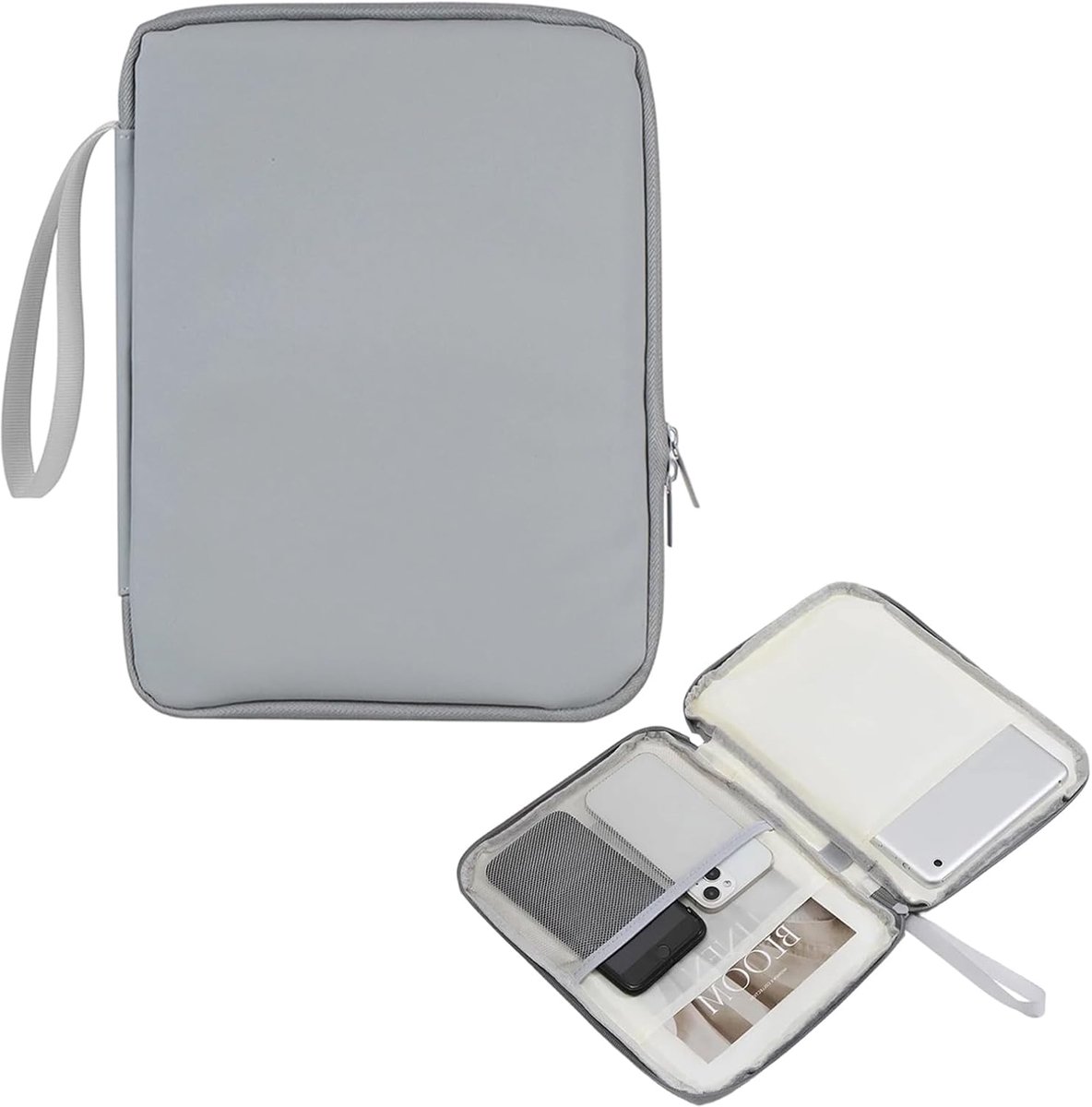SnelShoppen - Tablettas 12-13 inch met Accessoirevak, Gevoerde Beschermhoes, Waterafstotende Tablethoes met Ritssluiting, Draagtas voor Tablet, Muis,