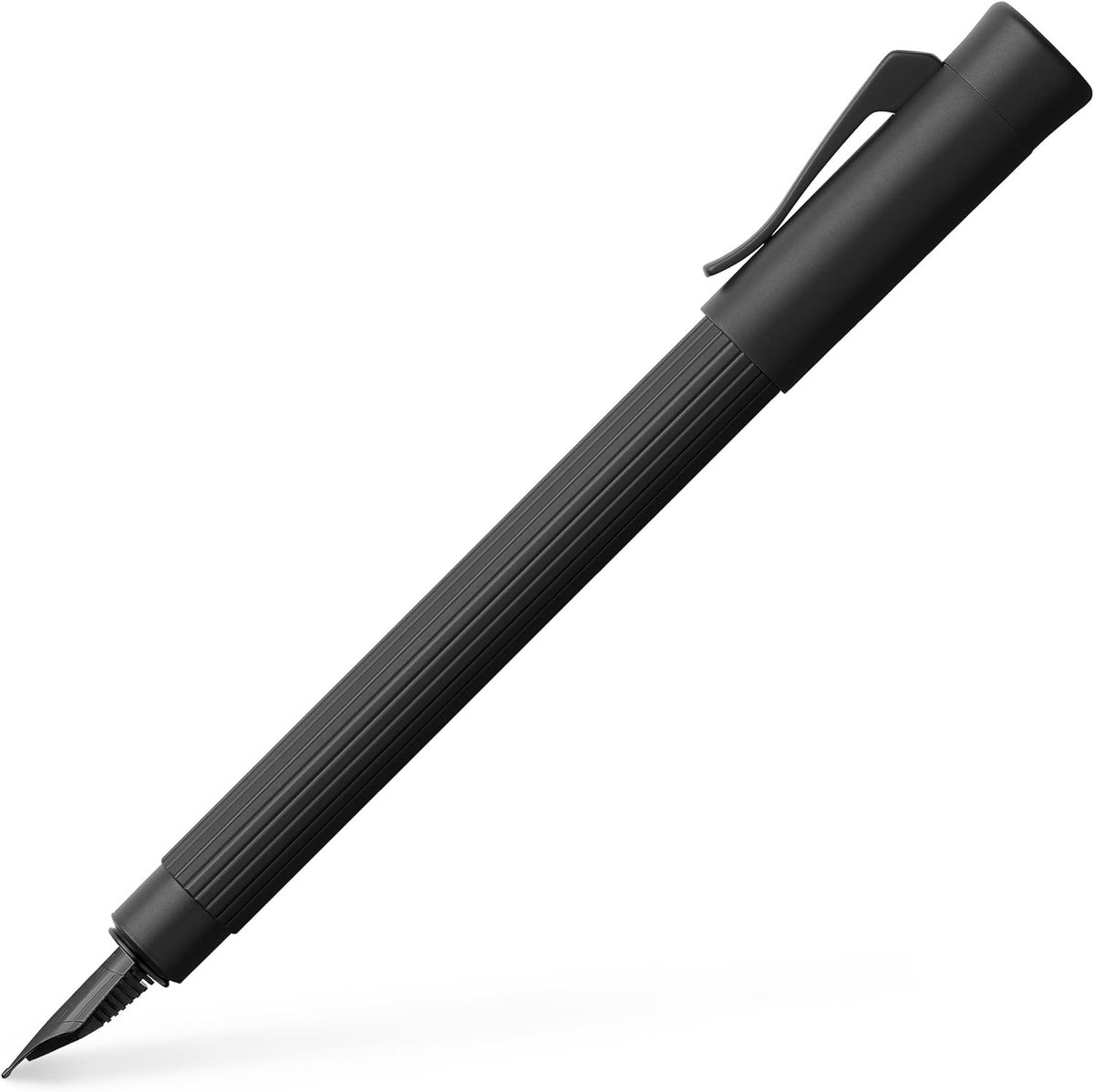 SnelShoppen - Luxe Fountain Pen met Gerhodineerde Roestvrijstalen Veer, Matzwarte Metalen Onderdelen, EF Dikte, Perfect voor Schrijven, Notities, Cade