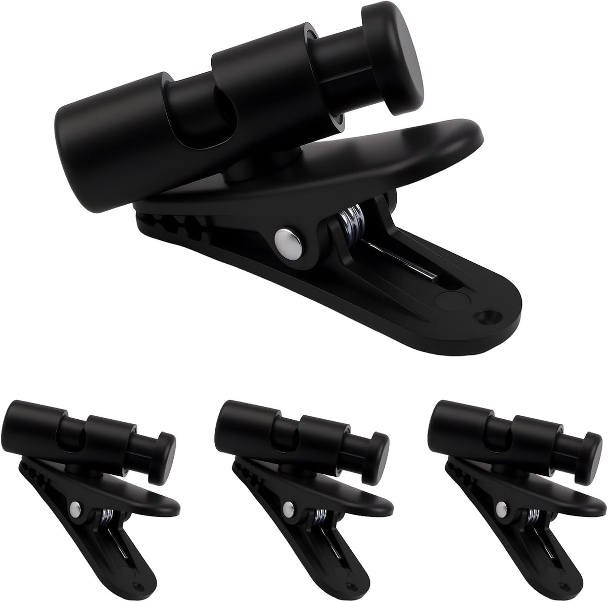 SnelShoppen - Notoke Set van 4 Hoofdtelefoonhouders, Kabelhouder Clip, 360° Rotatable voor Treadmill, Gym en Kantoor, Kabelhouder voor Hoofdtelefoon e