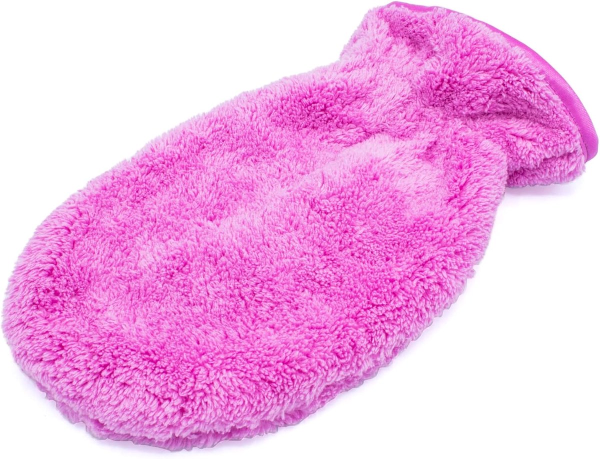 SnelShoppen - Microfibre Reinigingshandschoen voor Make-up Verwijderen - Roze - Herbruikbaar en Milieuvriendelijk - Zachte Gezichtsreiniging - Handwas