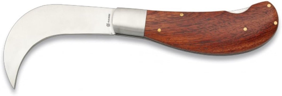 SnelShoppen - Trancheermes 9 cm - RVS Lemmet - Bruin Handvat - Voor Keuken, BBQ, Camping en Feest