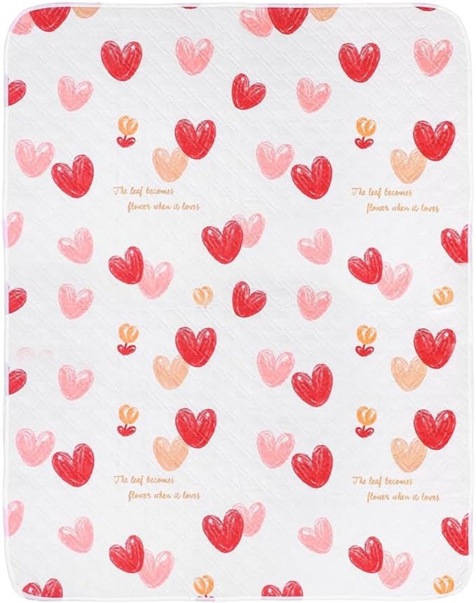 SnelShoppen - Verplaatsbare Luiermat - Waterdichte Veranderpad 70 x 90 cm - 100% Katoen - Ademend - Geschikt voor Reizen, Thuis, Baby, Kinderopvang