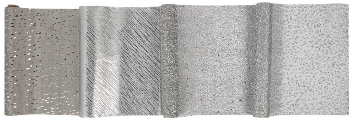 Decoratie tafelloper box grey 28x150cm 21 rolls