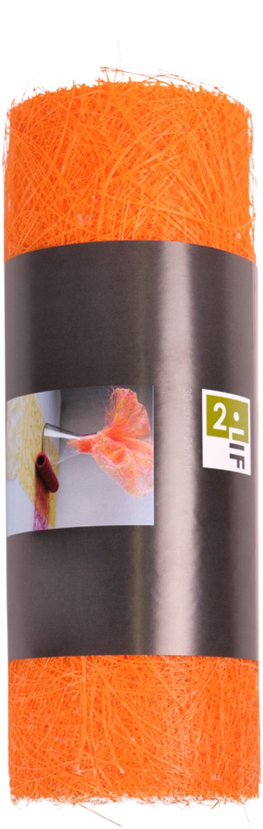 Decoweb Tafelband oranje 30cmx25mtr