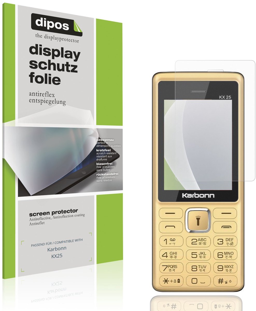 dipos – 4x Matte Beschermfolie geschikt voor Karbonn KX25 | Krasbestendige & antireflecterende Screenprotector Ultra-Thin