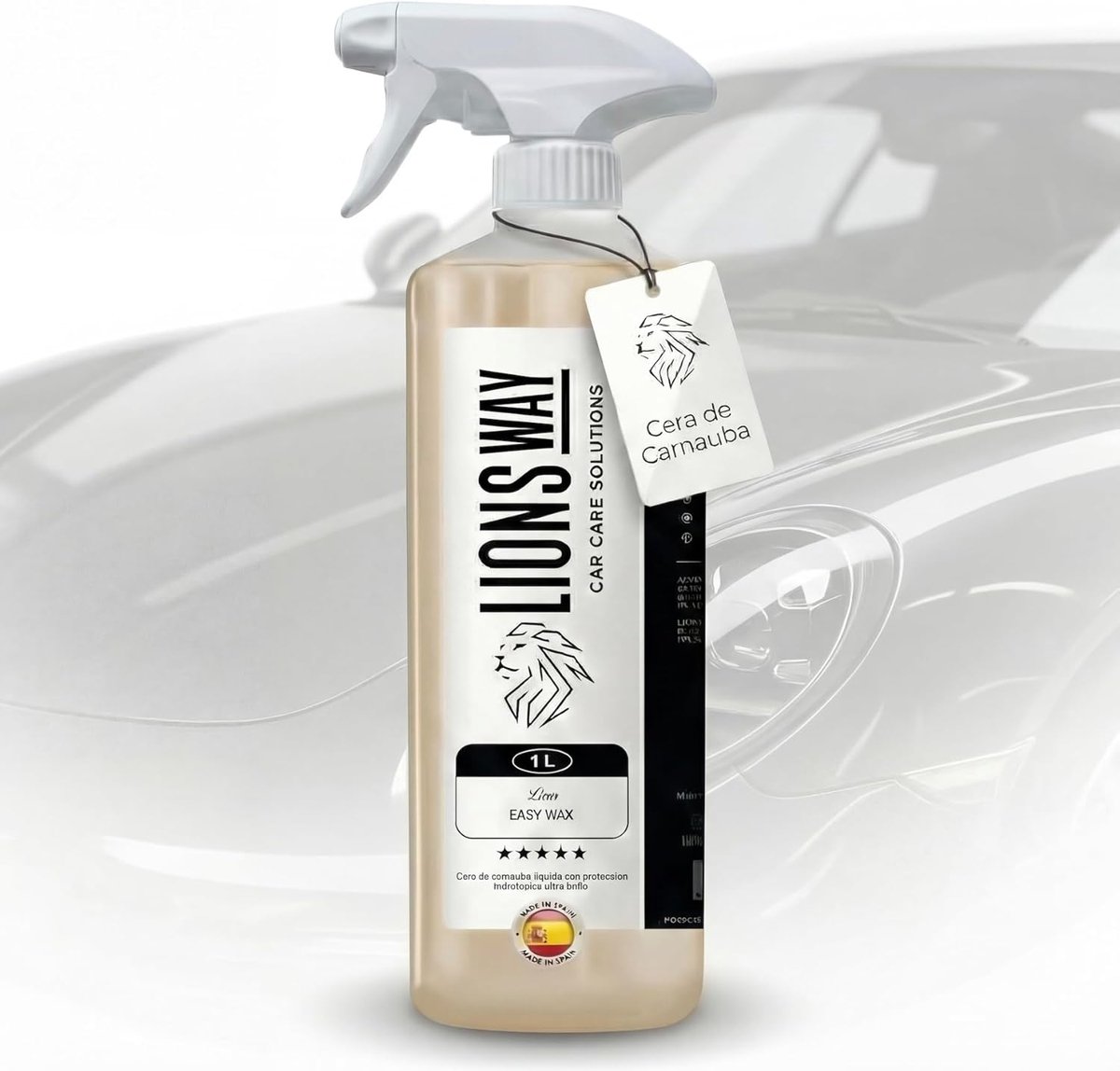 SnelShoppen - Carnauba Car Wax 100% Puur, Keramisch & Hydrofobe Behandeling voor Auto en Motor, Siliconenvrij, Hoogglans Car Wax met Premium Doek, 100