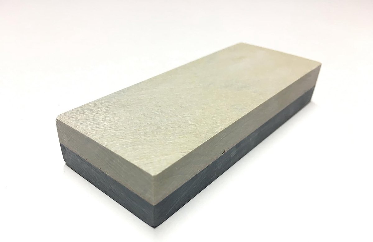 SnelShoppen - Gele Belgische slijpsteen voor messen en gereedschappen, whetstone voor extra fijn slijpen, zeer effectief, 100 x 40 mm, korrel tot 8000