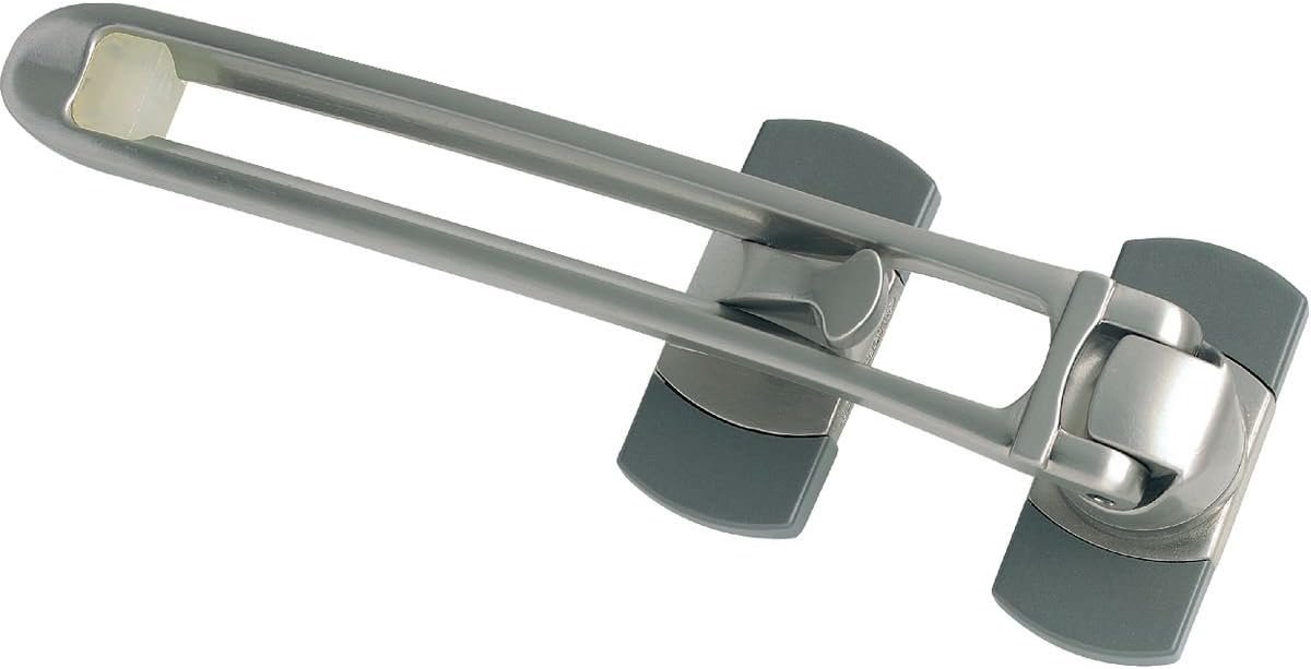 SnelShoppen - Socona M4 Veiligheidsbarrière Voor Deur, Verticaal Vouwmechanisme, Nikkel Coating, Voor Onzichtbare Deuren, Veiligheid, Makkelijk Te Bev