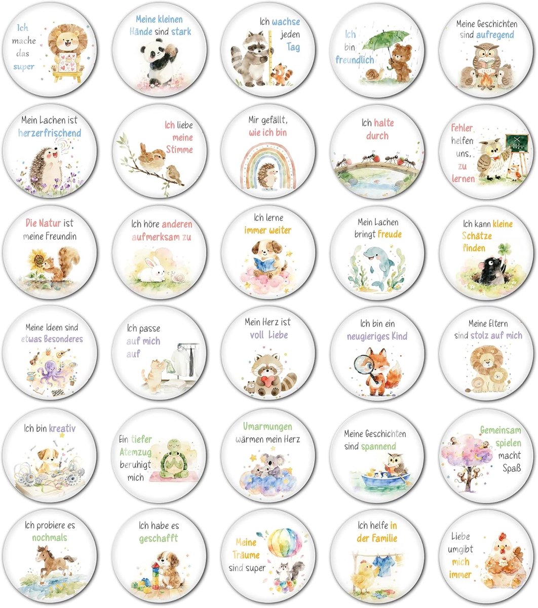 SnelShoppen - Kleurrijke Koelkast Magneten - Waterverf Thema - Set van 6 - Perfect voor Keuken, Kantoor en Creatieve Decoratie - Ideaal voor Kinderen
