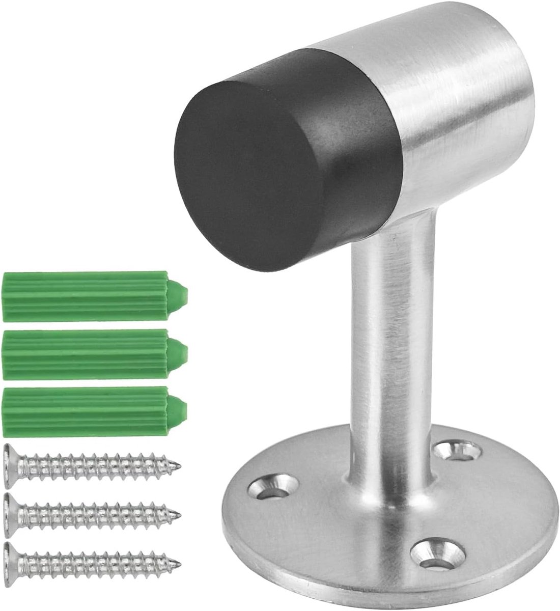SnelShoppen - Rubber Deurstoppers Set, 7.5 x 5 x 4.5 cm, Super Hard en Duurzaam, Buiten Deurstoppers, Geschikt voor Zware Deuren, Vloer Buffers, Slijt