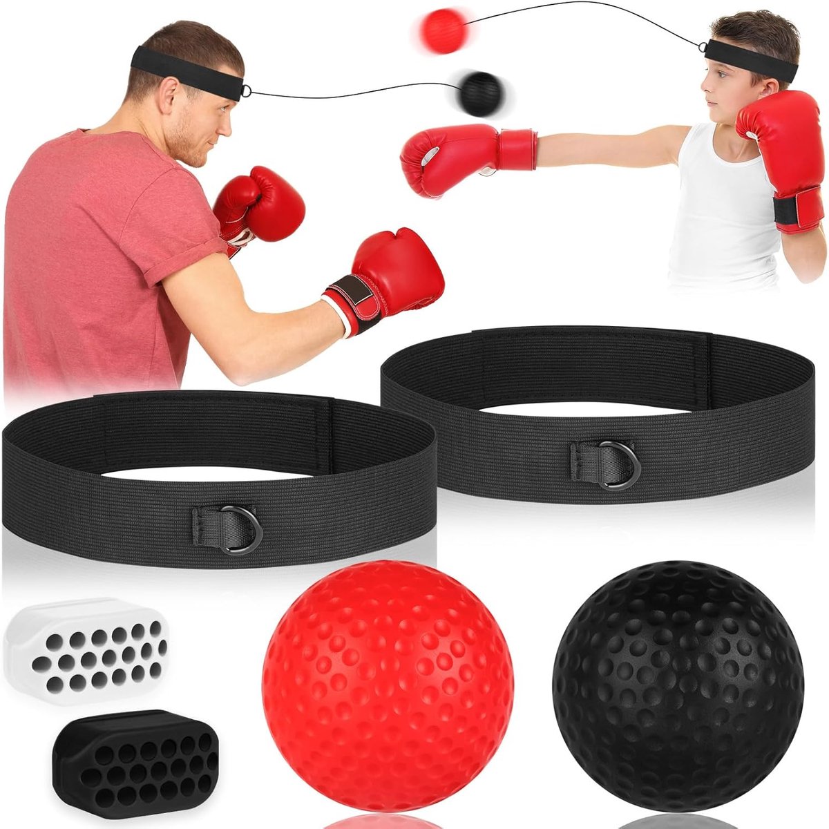 SnelShoppen - Boxing Reflex Ball Set - Verbeter je snelheid en hand-oog coördinatie - Geschikt voor volwassenen en kinderen - Ideaal voor MMA en Muay