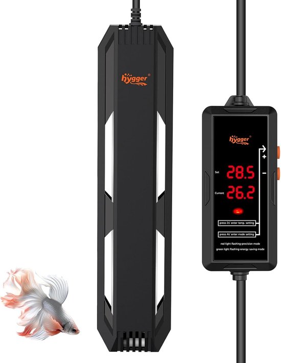 SnelShoppen - Aquarium Heater 300W voor Zoetwater en Zoutwater - Verwarmingsstaaf met Instelbare Temperatuur - Ideaal voor Aquaria tot 300 Liter - Bet