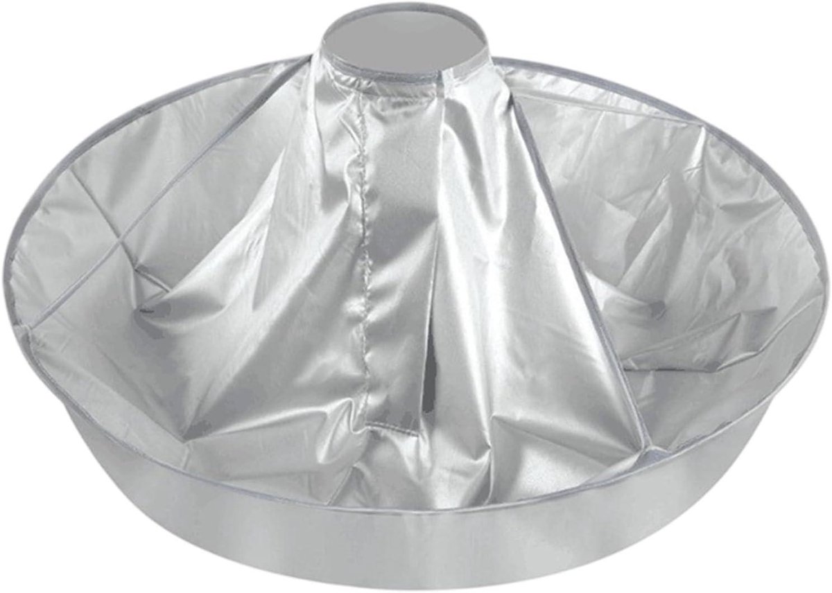 Haarcape Kapsels - Kappersjurk Mantel - Thuis Kapper - Zilver Gecoat - 60cm Diameter - Zilver