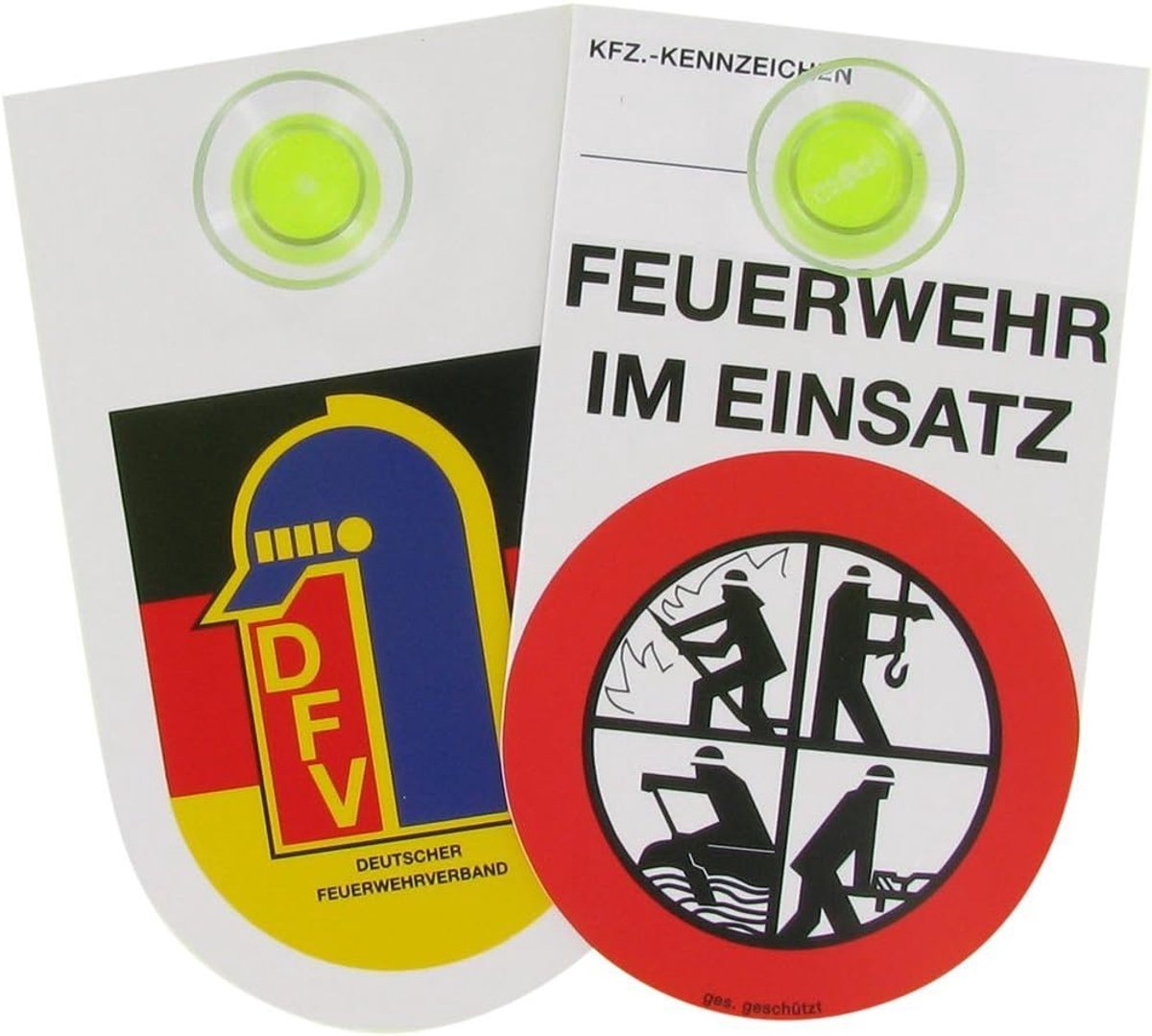 SnelShoppen - Inner Shield Brandweer In Gebruik met Zuignap - Robuust en Hittebestendig - DFV Logo en Signet - Onmisbaar voor Brandweermannen