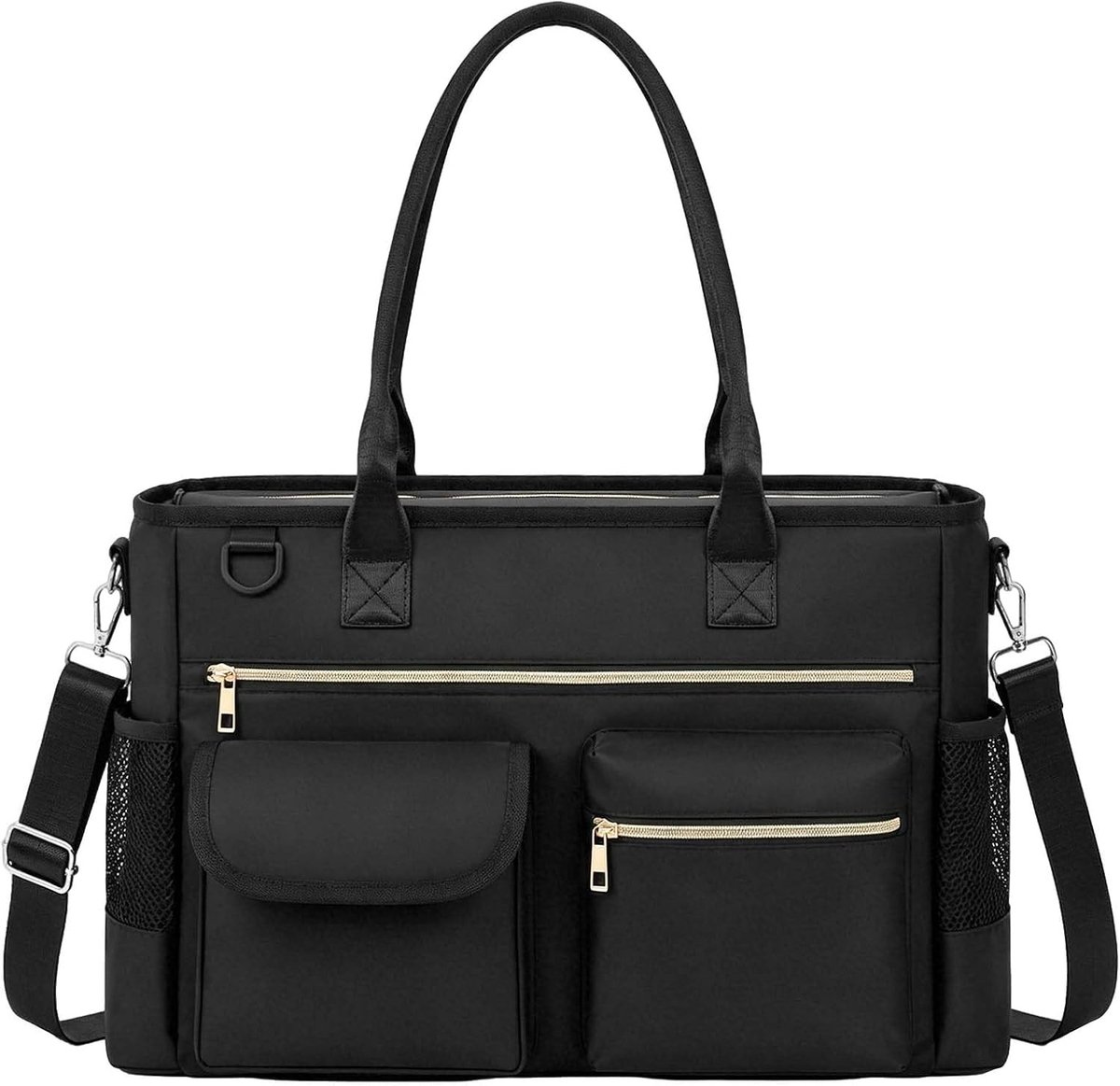 Dames laptoptas 16 inch met geïsoleerde tas, grote werktas met laptopvak en schouderriem voor school, kantoor en verpleegkundige gebruik
