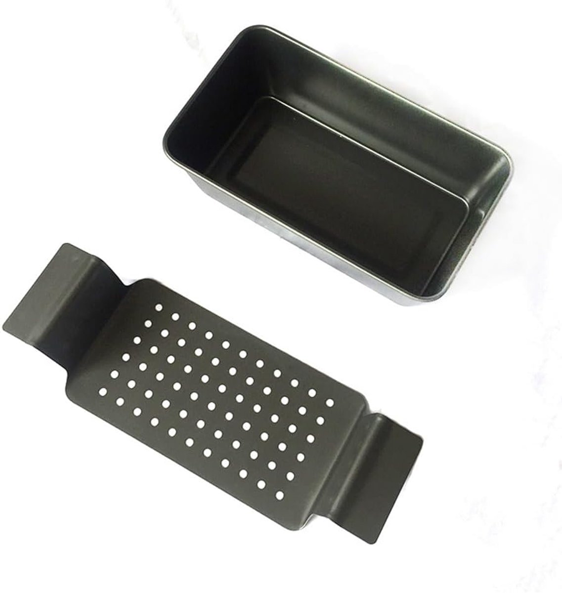 SnelShoppen - Meatloaf Pan met Drainer 22.5cm x 13.3cm - Grote BPA Vrije Oven Bakpan voor Brood, Gebak, Vlees Roosteren en Meer