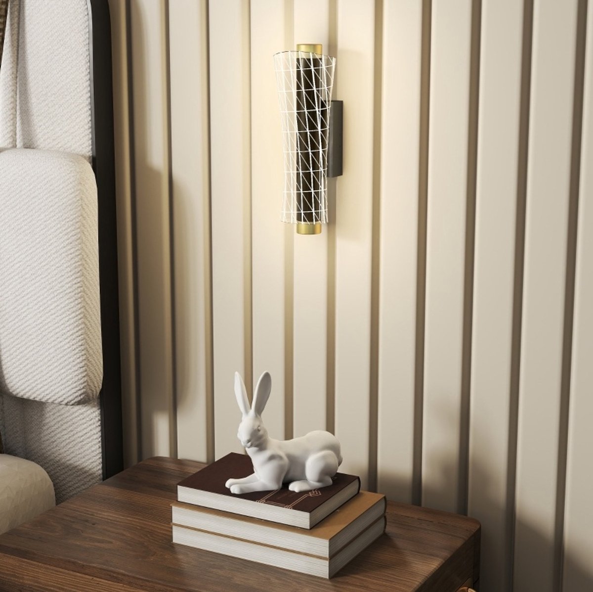 COVREO Wandlamp set van 2 30,7 x 11 x 10,5 cm zwart met dimfunctie en LED