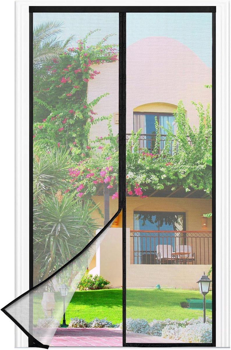 SnelShoppen - Fliegengitter Balkon Deur Magnet - 85 x 210 cm - Sterke Magneten - Vliegenhor Deur - 3.8 cm Breed - Insecten Bescherming - Voor Balkon-
