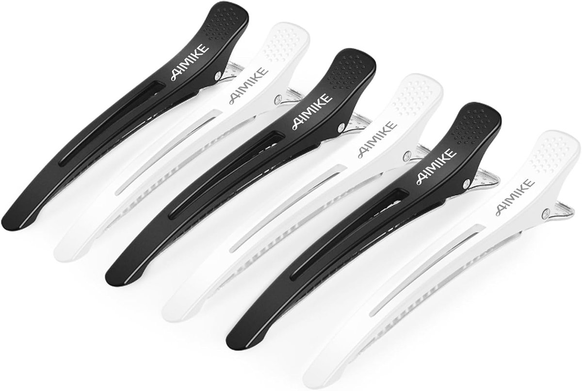 SnelShoppen - 6 Stuks Non-slip Haarclips voor Stylen en Sectie - Geen Sporen, Geschikt voor Dik en Dun Haar, Ideaal voor Thuis en Kappers