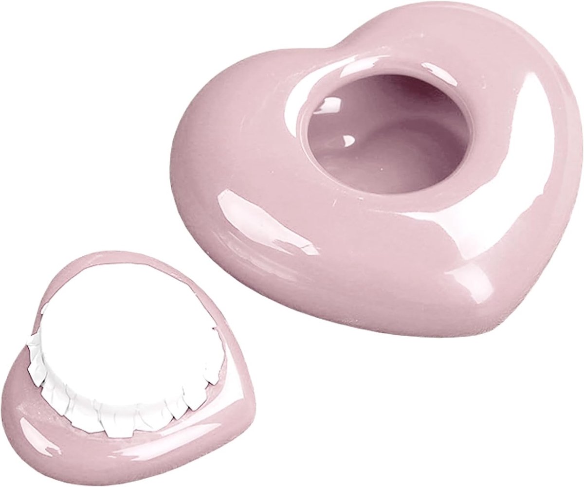 SnelShoppen - Handmade Mini Cremation Keepsake Heart Urn - Roze Keramische Urn voor Mens en Huisdier As - Duurzaam, Klein en Tijdloos
