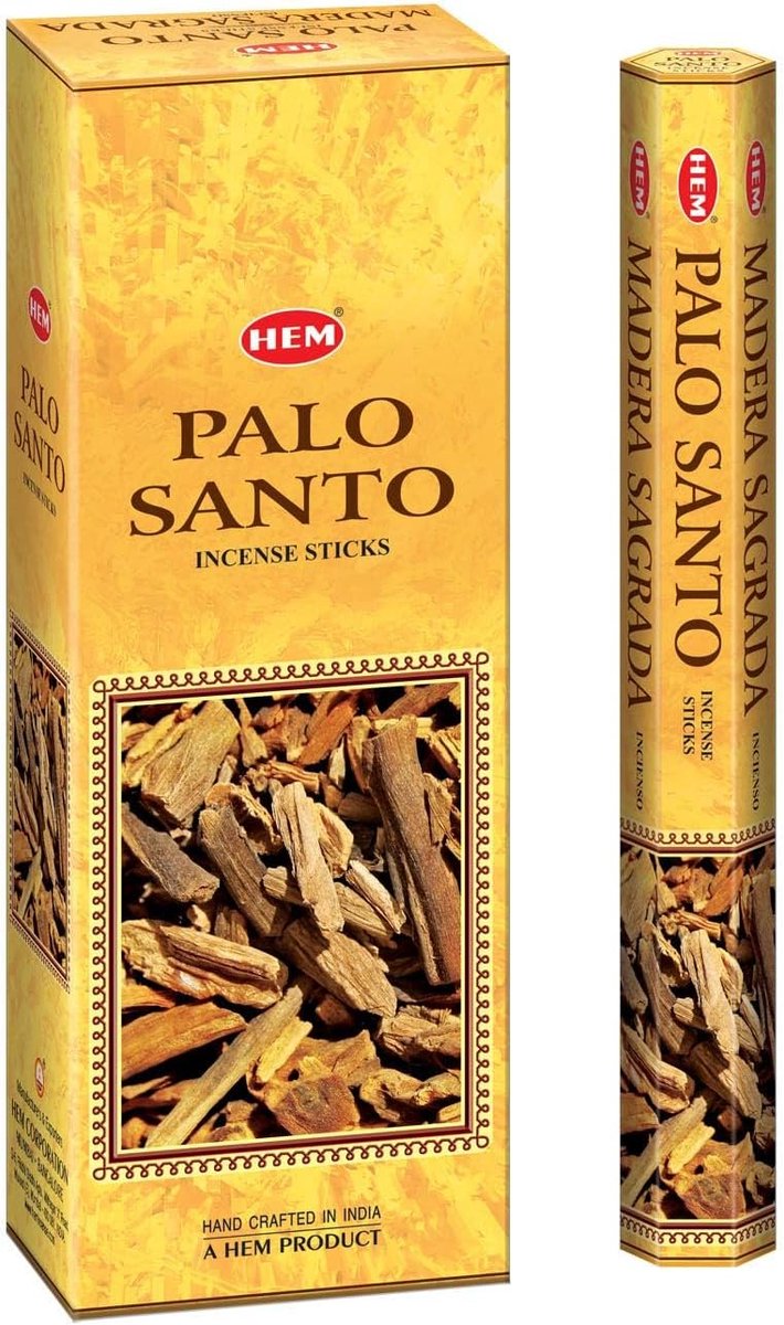 SnelShoppen - Palo Santo Wierook Sticks - 6 Pakken - 120 Stuks - 301g - Natuurlijke Handgemaakte Geur voor Meditatie en Yoga