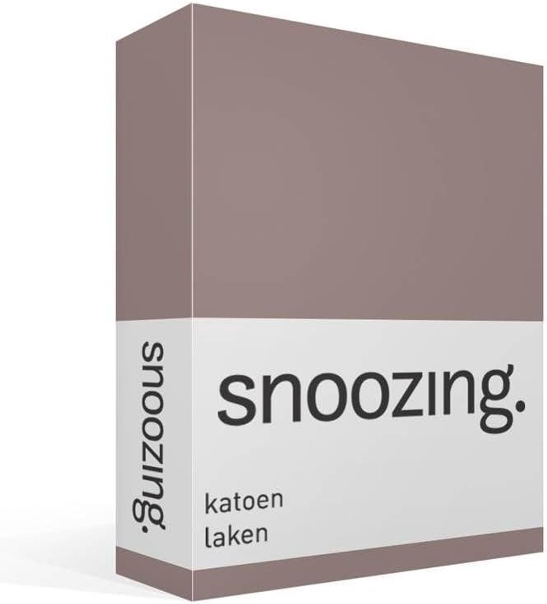 SnelShoppen - Dekbedovertrek - 200x260 cm - Taupe - 100% Katoen - Zacht en Ademend - Perfect voor Wool Dekens en Comfortabel Slapen