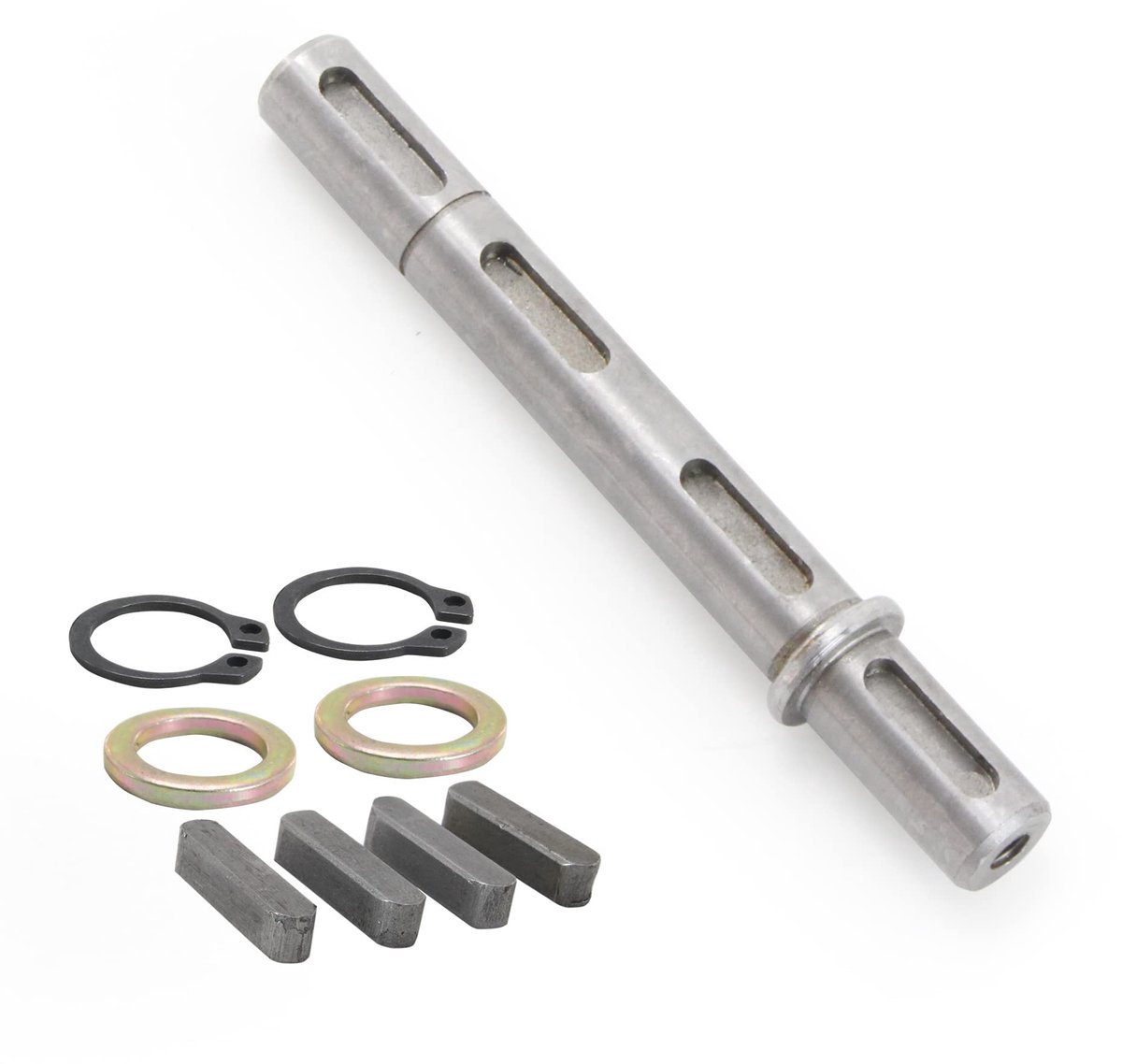 Dailygoods- Dubbele Aandrijfas 14 mm - Geschikt voor Slakkenaandrijving - NMRV030 - NEMA23 Stappenmotor - Lengte 130 mm