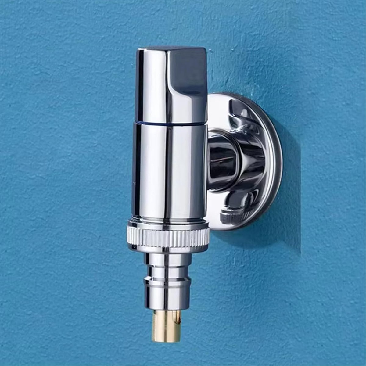 SnelShoppen - Water Tap Washing Machine, G1/2, Wandmontage Kranen voor Wasmachine, RVS, Snelle Stopkraan, Hoekklep, Waterstop, Lekvrije Waterafvoer vo