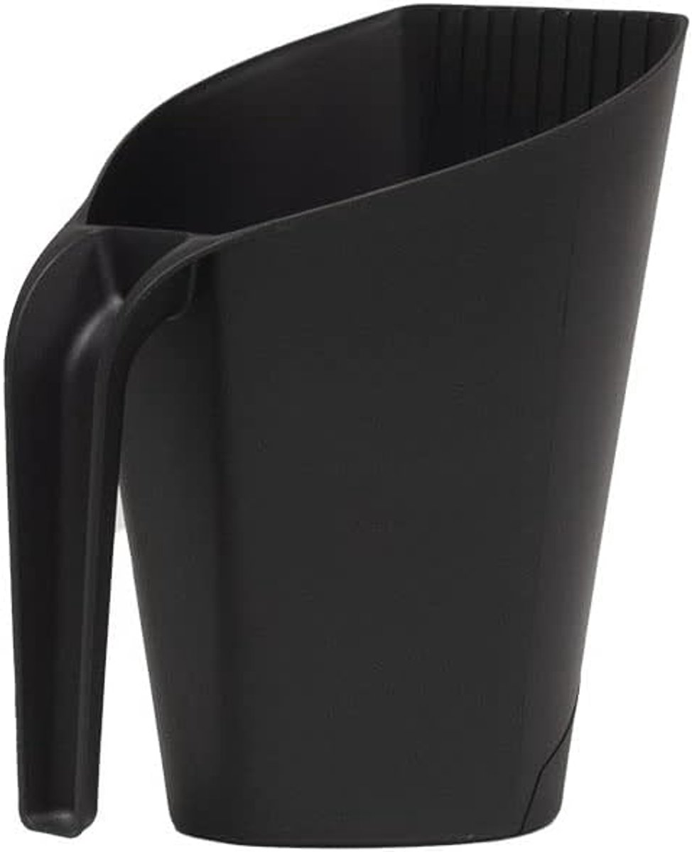 SnelShoppen - Pellet Scoop 2.4L - Zwarte Pelletschep voor 1.5 kg Houtpellets - Lichtgewicht en Praktisch voor Pelletkachels - 19.2 x 16.5 x 21.8 cm
