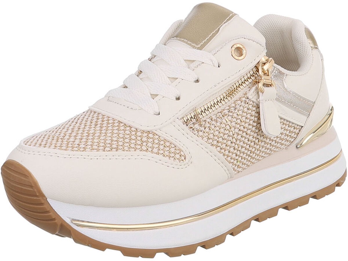 Sneaker - Vetersluiting en rits - Dames Mt:38