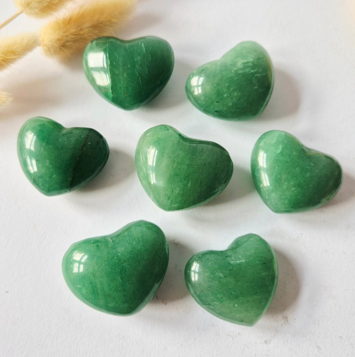 Edelsteen Bol Hartje Zaksteen 3-4cm – Groene Aventurijn