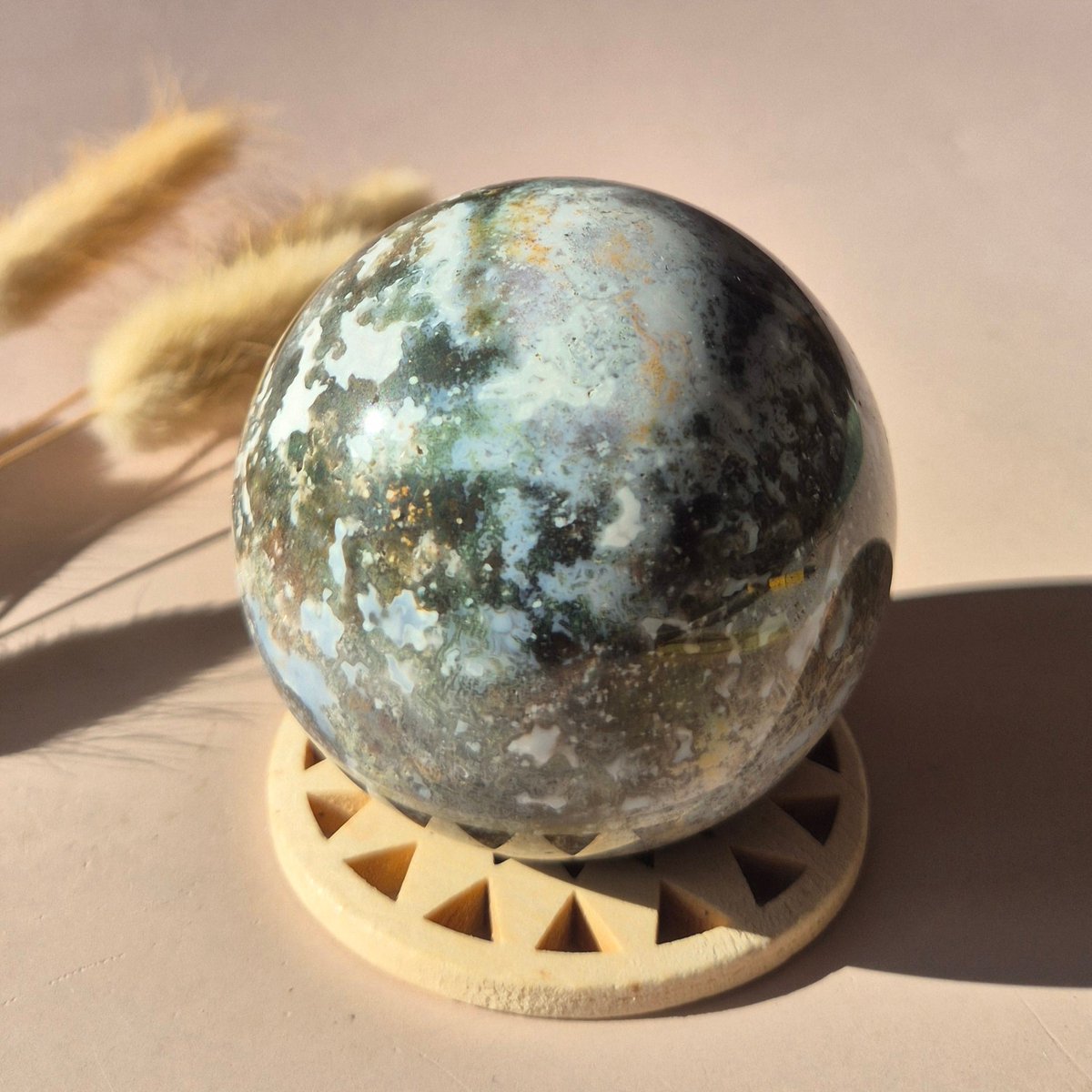 Kristallen Edelsteen Bol Ocean Jasper Bol – 62mm 321g