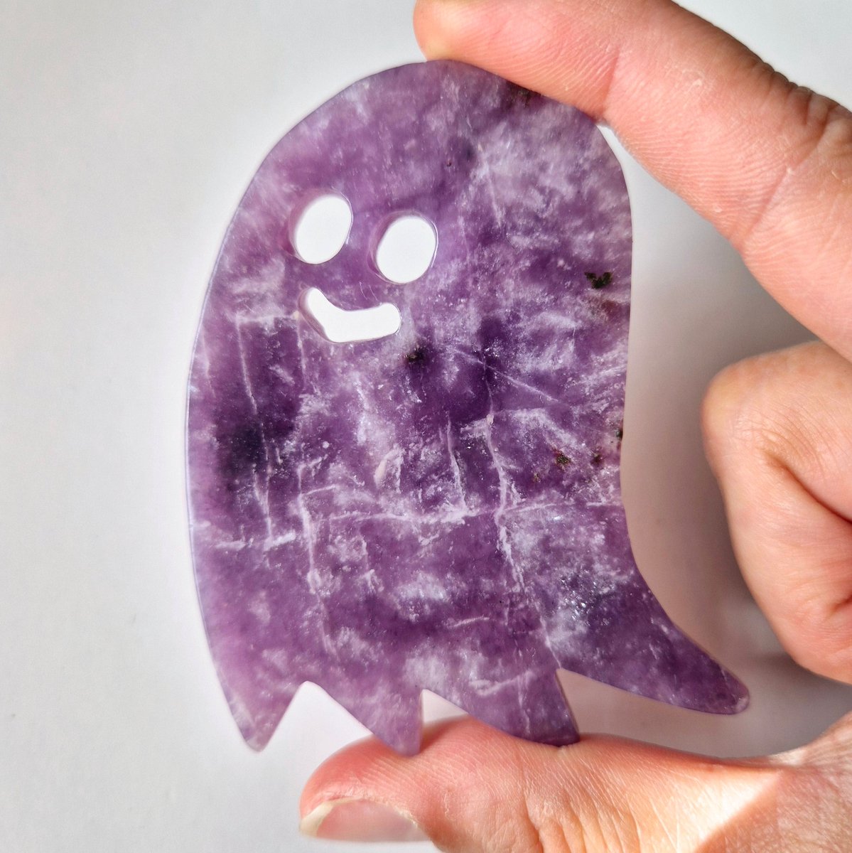 Lepidoliet Spookje Edelsteen (ca. 7 cm) – Halloween Crystal Magic