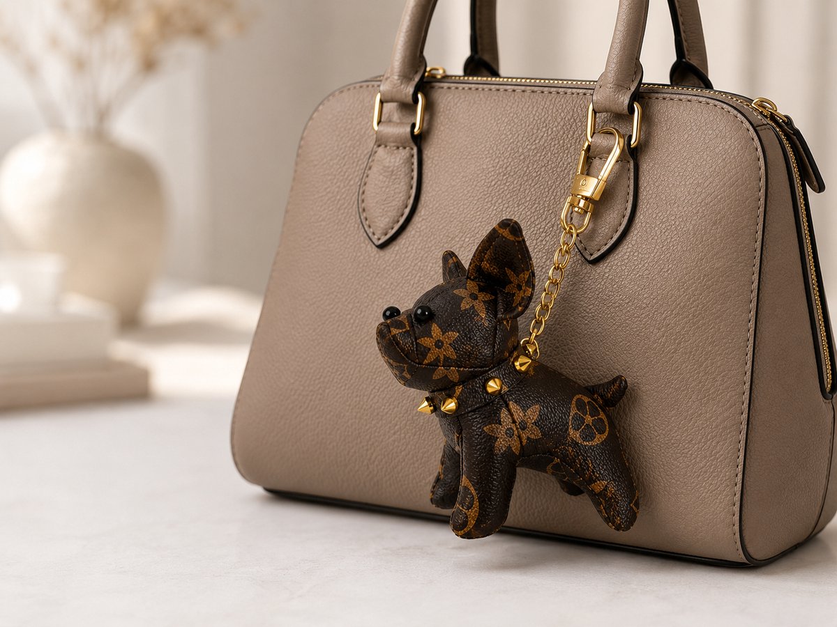 Leren hond sleutelhanger, bruine sleutelhanger, leren tas hanger, tasaccessoire, unisex sleutelhanger, cadeau voor dames, leren sleutelhanger, handtas accessoire, rugzak hanger, decoratieve sleutelhanger, grote sleutelhanger, leren hondenhanger.