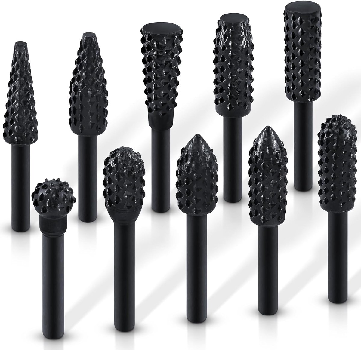 SnelShoppen - 10-delige Hout Grater Set - Houtbewerking, Schuur- en Freesgereedschap, 1045 Staal, Voor Houtbewerking en Houtsnijwerk, Diverse Maat en