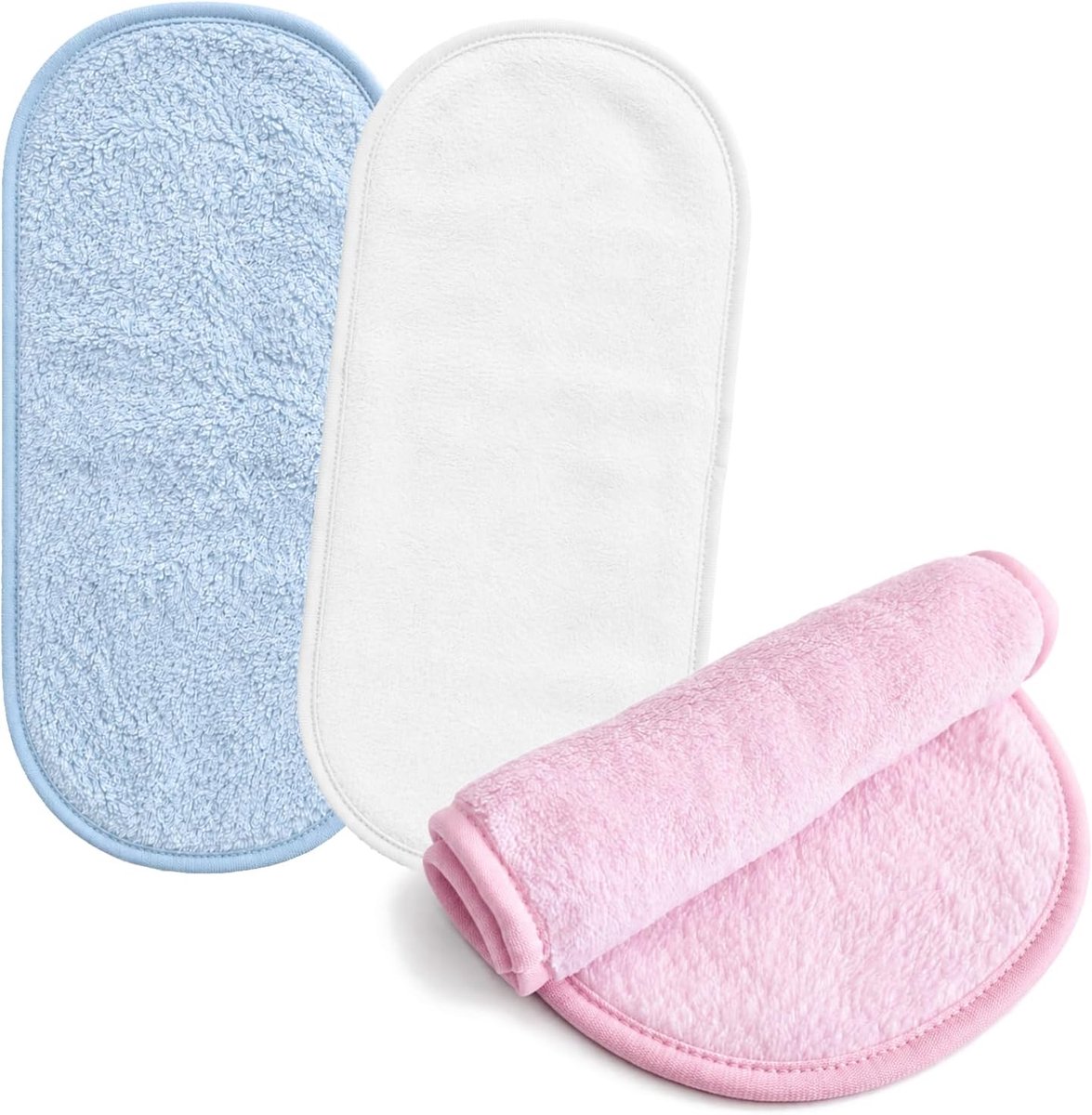 SnelShoppen - 3x Wasbare Make-up Doekjes - Herbruikbare Gezichtsreiniging met Diepe Huidverzorging - Zachte Pads voor Gevoelige Huid - Multifunctionee