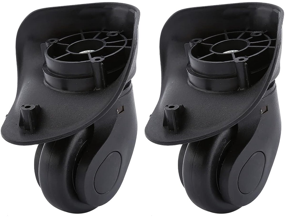 SnelShoppen - 2Pcs Universele Vervangwielen voor Koffers, Luggage, Trolley Cases, Duurzame PVC, Flexibele Draaifunctie, Eenvoudig te Installeren